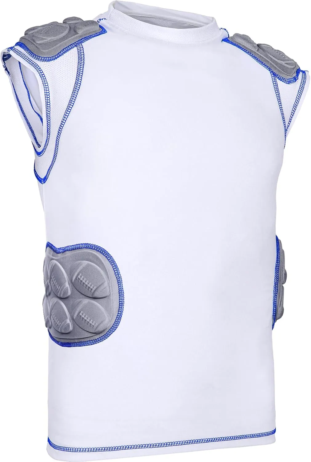 Defender 5 Pads Boys Football Compression Shirt